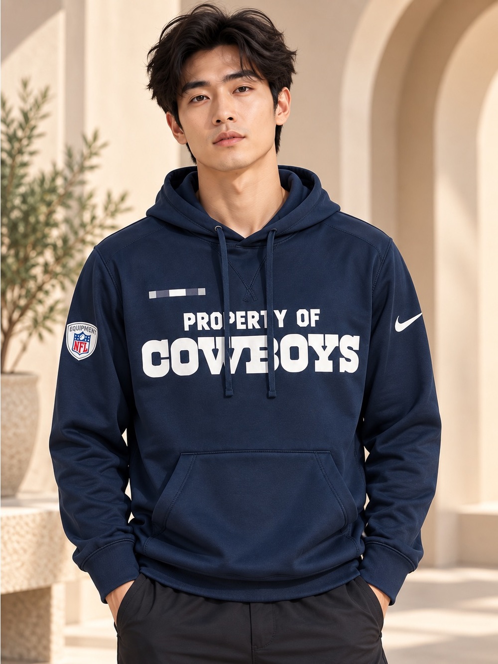Nike NFL Dallas Cowboys Dri-FIT Navy Hoodie Men’s Medium